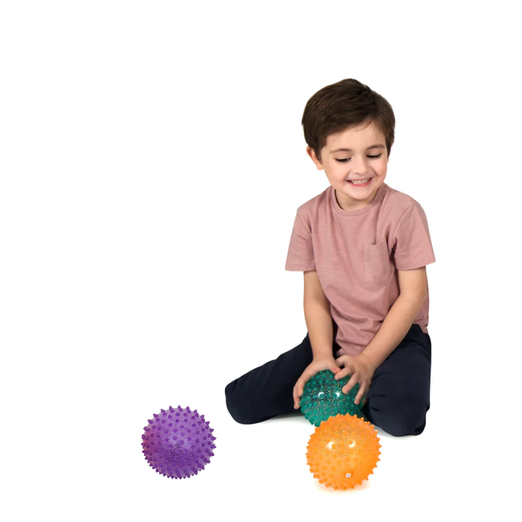 Glitzer-Noppenbälle - 3er Satz – Fördere taktile Stimulation und Wahrnehmung - Image 3