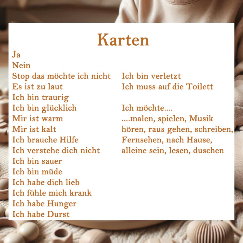 Kommunikationskarten aus eigener Herstellung - Lebendige, laminierte Karten für nonverbale Kommunikation - Image 4