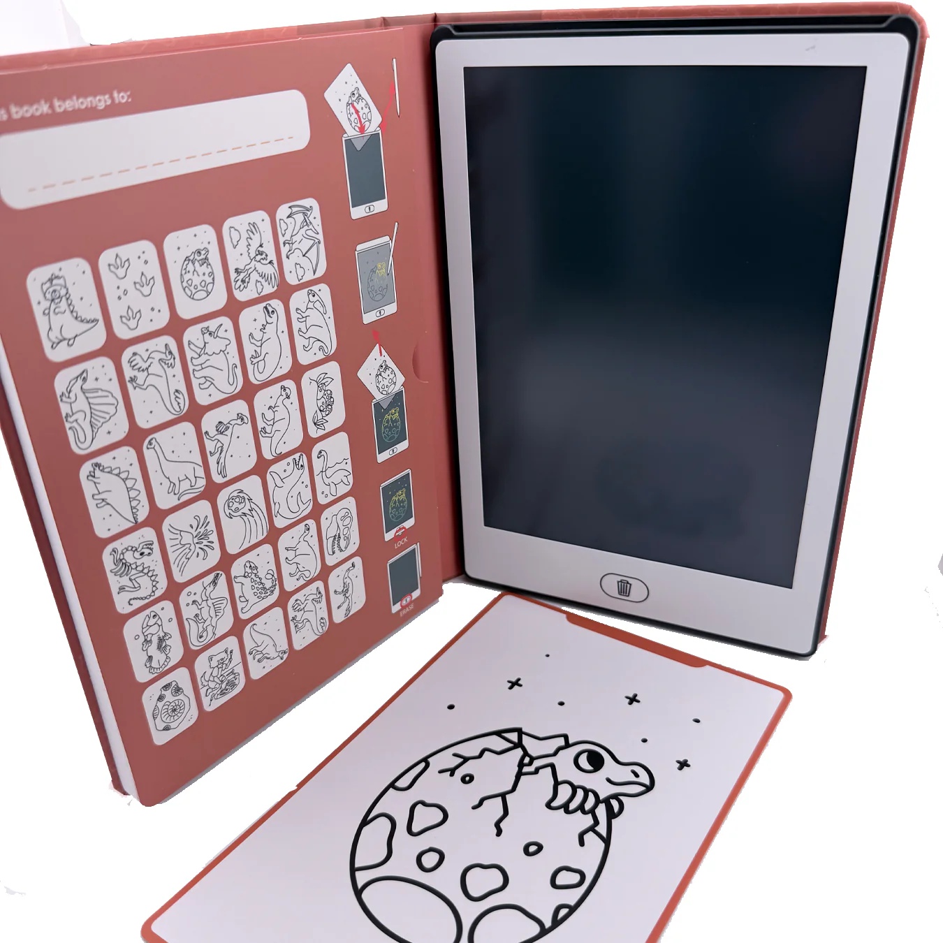 Zeichenbuch mit LCD-Display im Dino-Design – Der perfekte Begleiter für kleine Nachwuchskünstler - Image 3