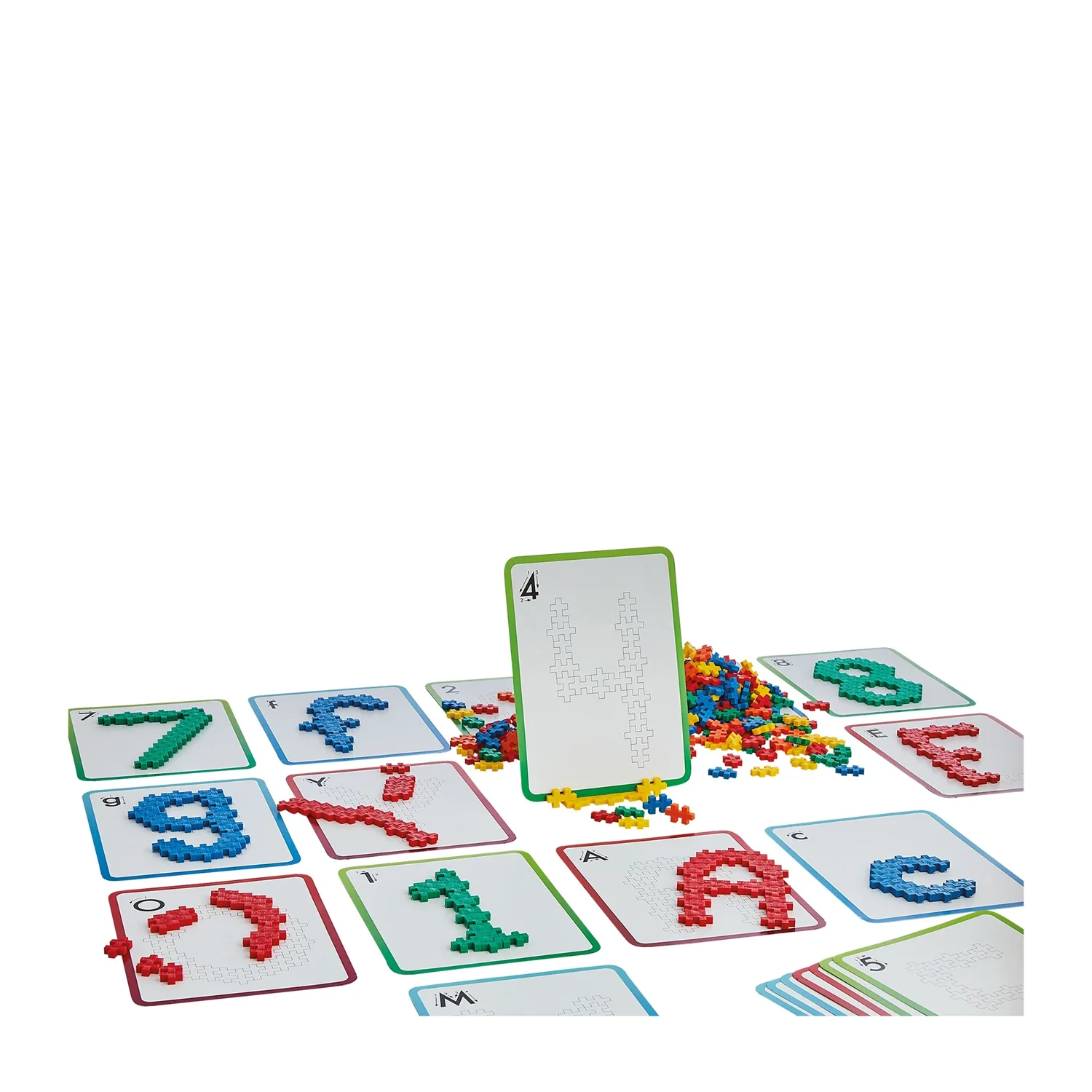 Plus-Plus Kreativ-Bausteine ABC & 123 - 600-Teile und 40 Lernkarten um Buchstaben und Zahlen spielerisch lernen - Image 3