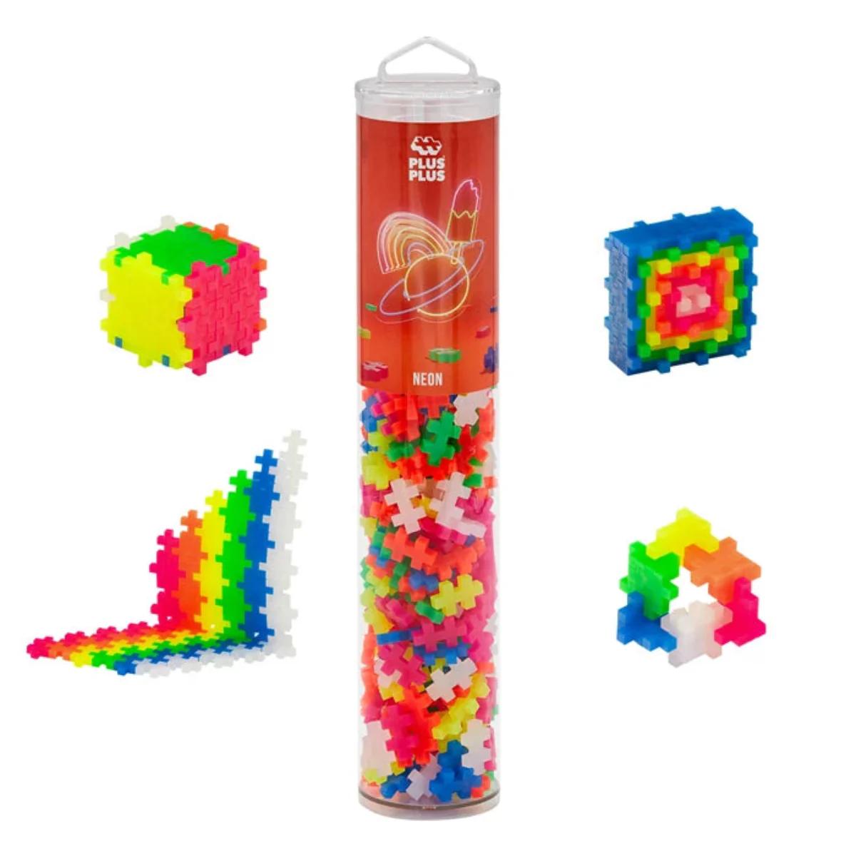 Plus-Plus Kreativ-Bausteine Neon - 240 Teile im praktischen Reisebehälter - Image 3