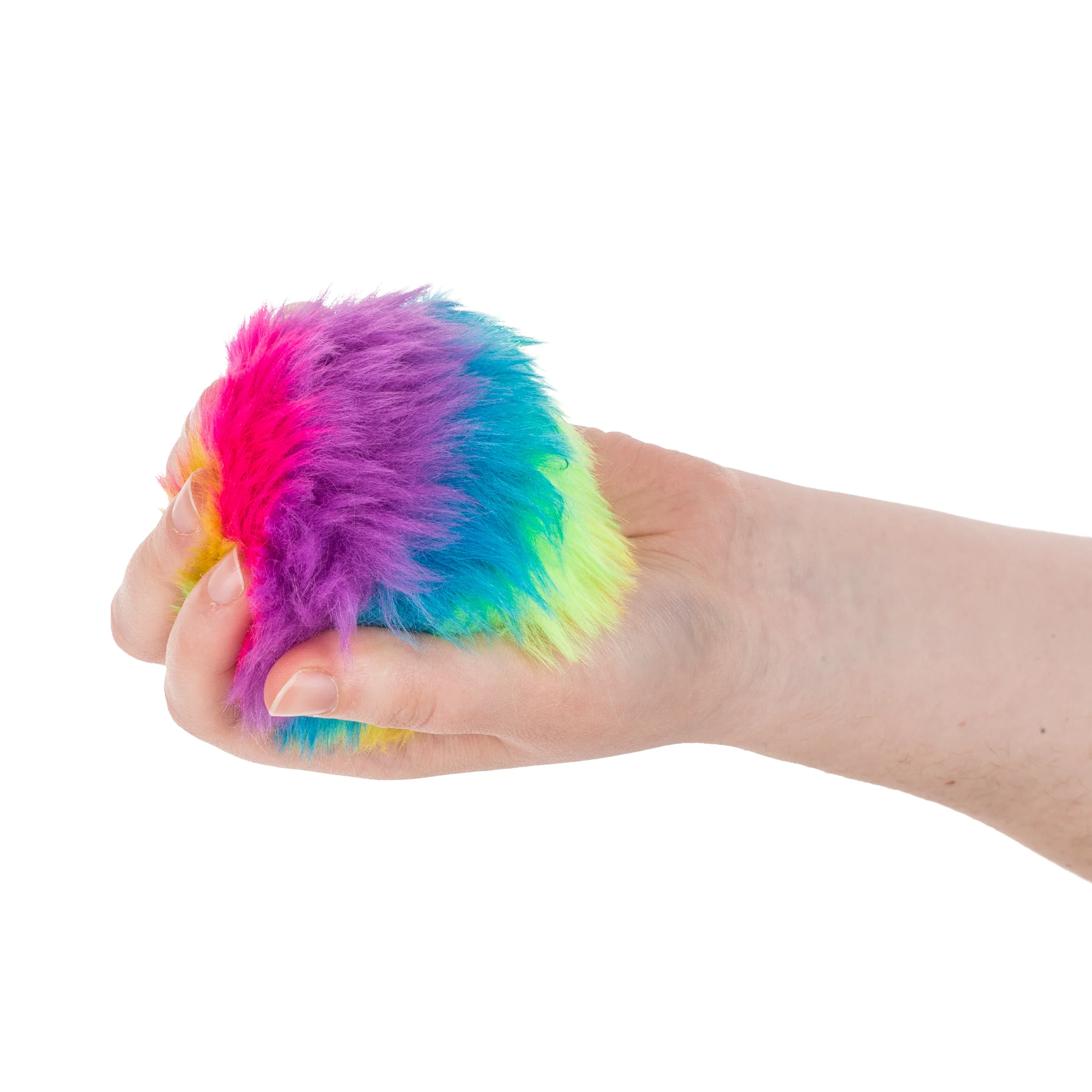 Plüsch‑Quetschball „Regenbogen“ – weich, beruhigend, farbenfroh