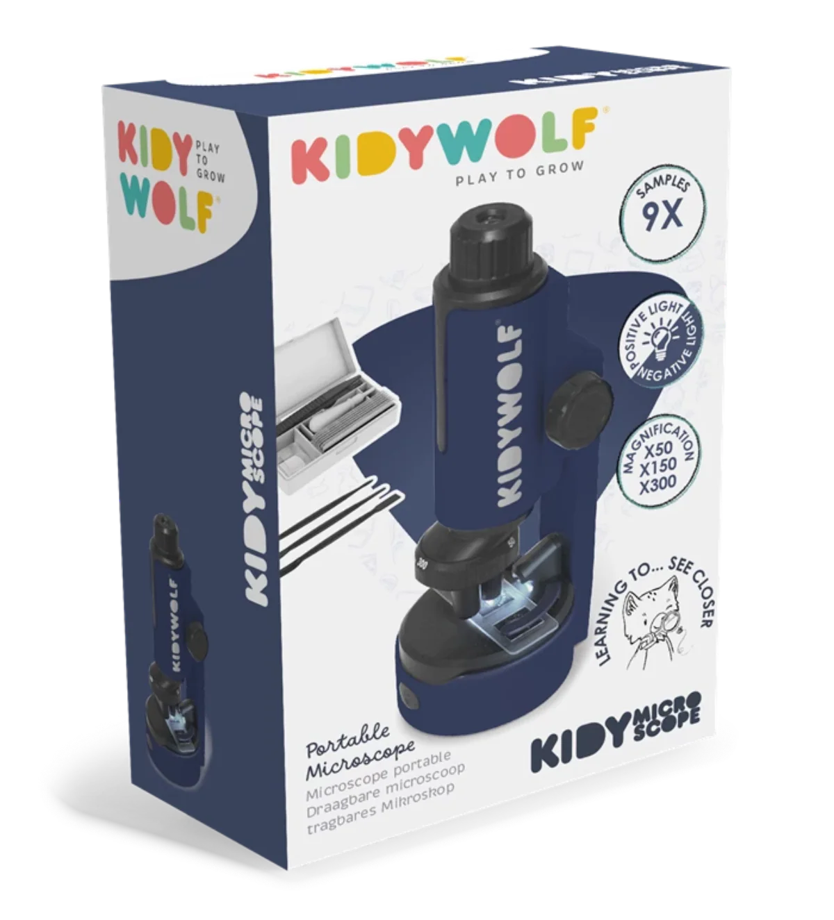 Tragbares Mikroskop von Kidywolf in Blau – Erkunde die Welt der Mikroskopie - Image 2